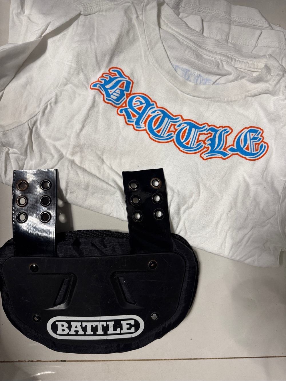 Youth battle football  backplate and shirt